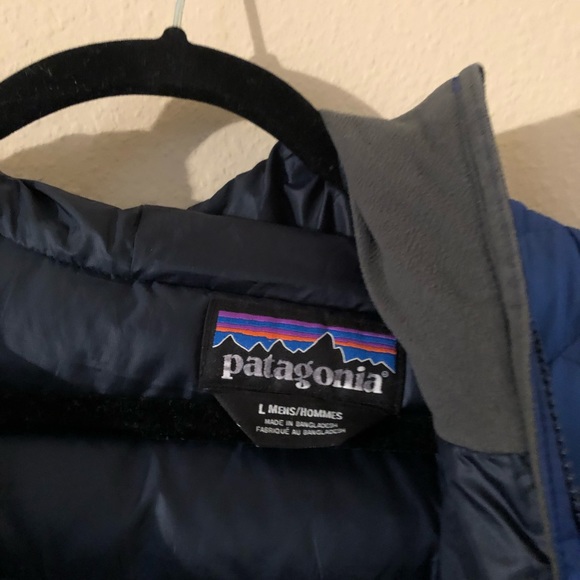 Patagonia men’s down sweater jacket hoody large - Picture 6 of 8